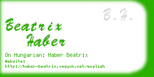 beatrix haber business card